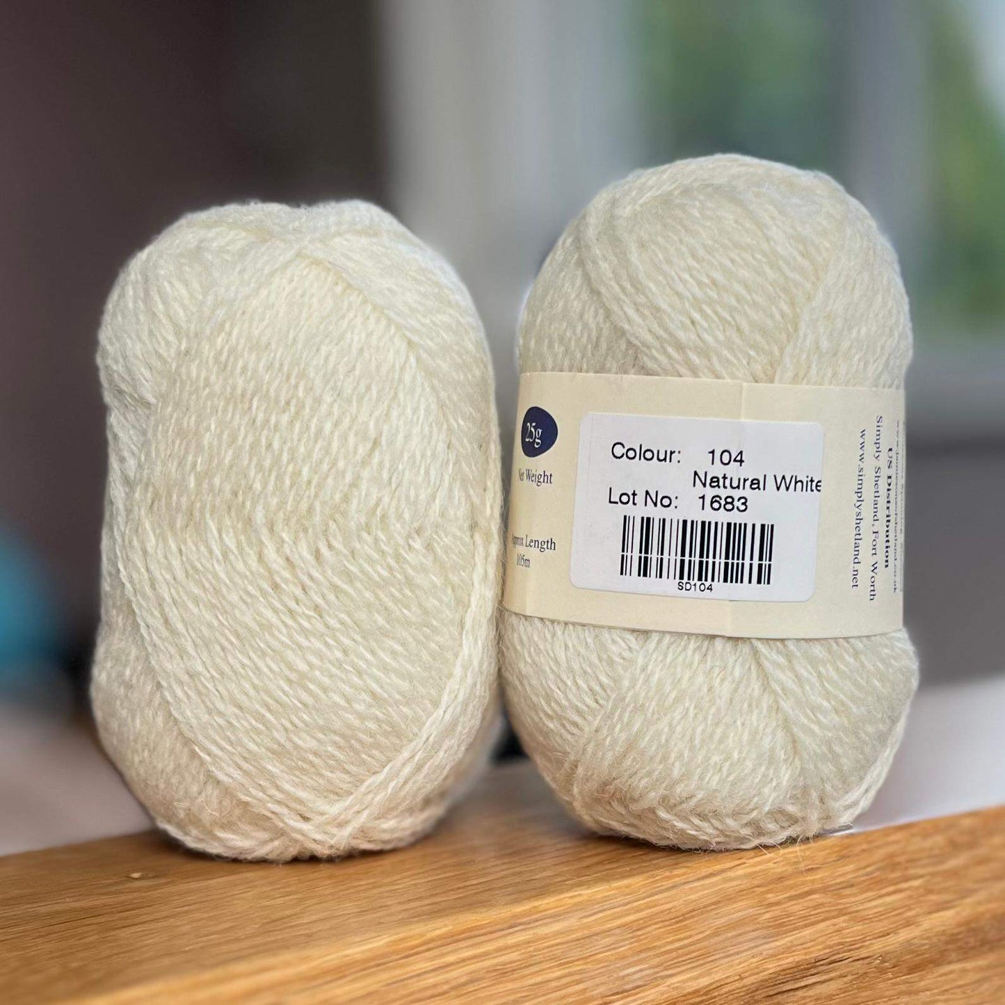 25g balls of Spindrift natural white