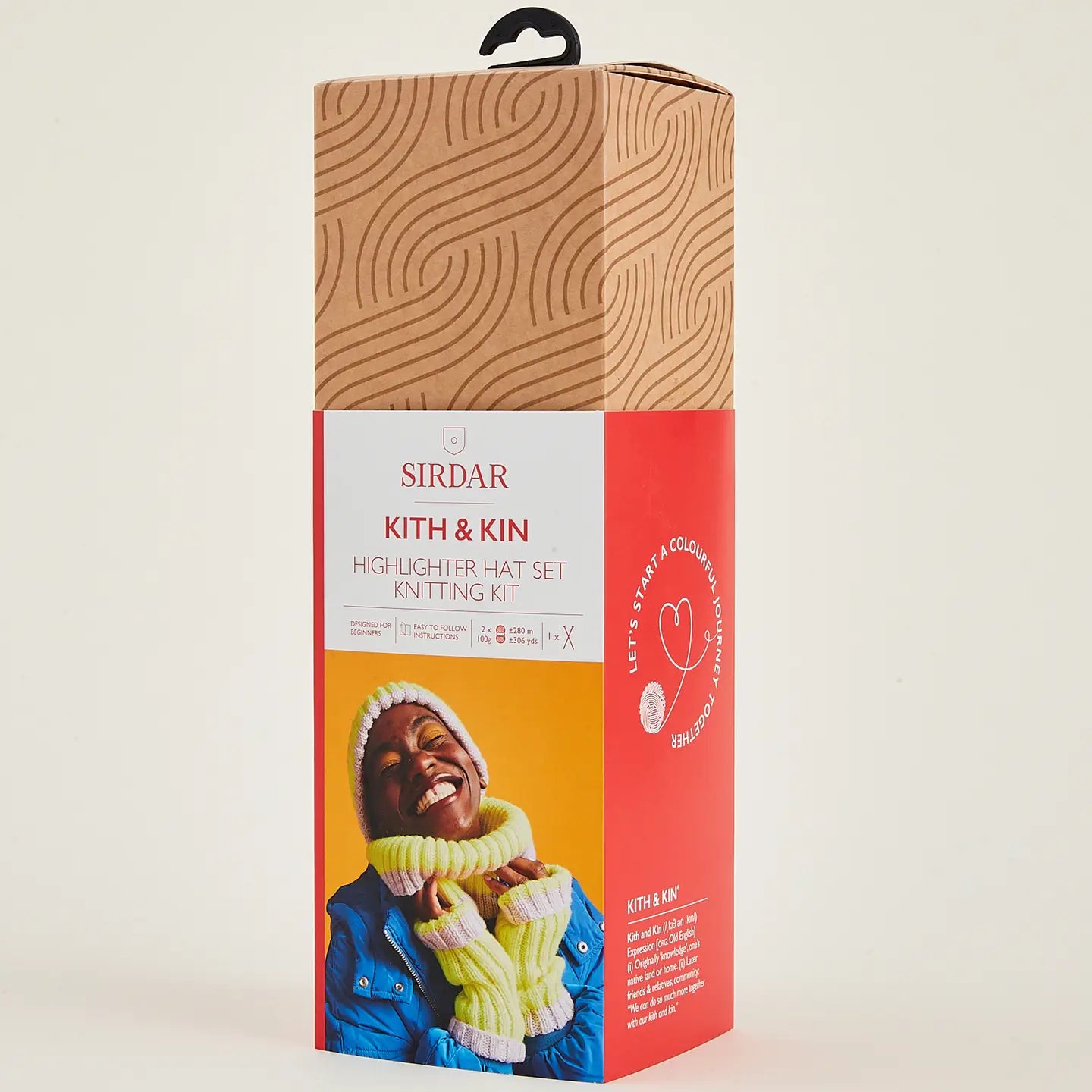 Kit Tricot Débutant Sirdar Kith & Kin – Couverture Patchwork Facile, Tout Inclus Avec Laine, Aiguilles & Patron, Projet Relaxant