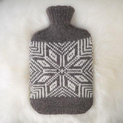 Snowflake design hot water bottle cover