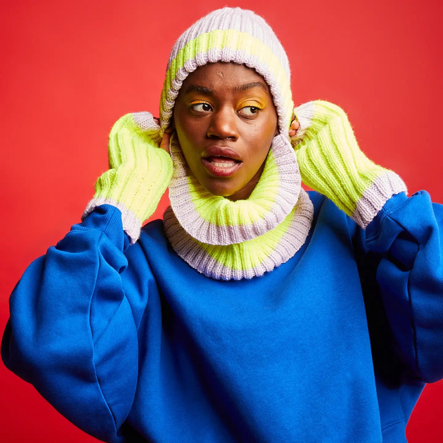 Sirdar Kith & Kin Knitting Kit - Highlighter Hat Set