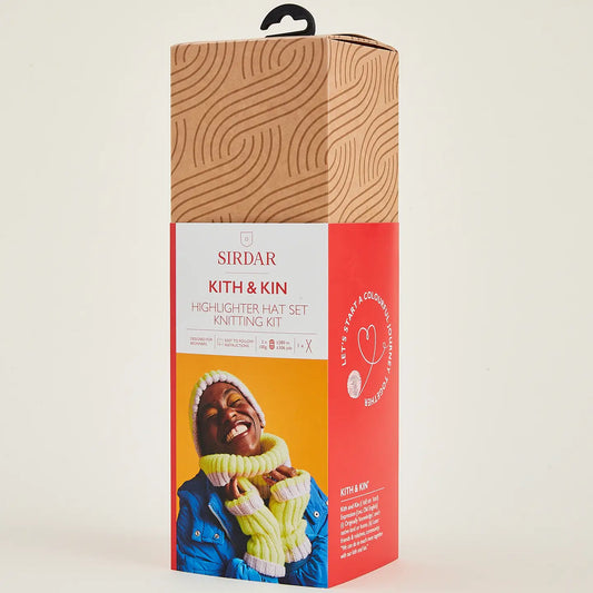 Sirdar Kith & Kin Knitting Kit - Highlighter Hat Set