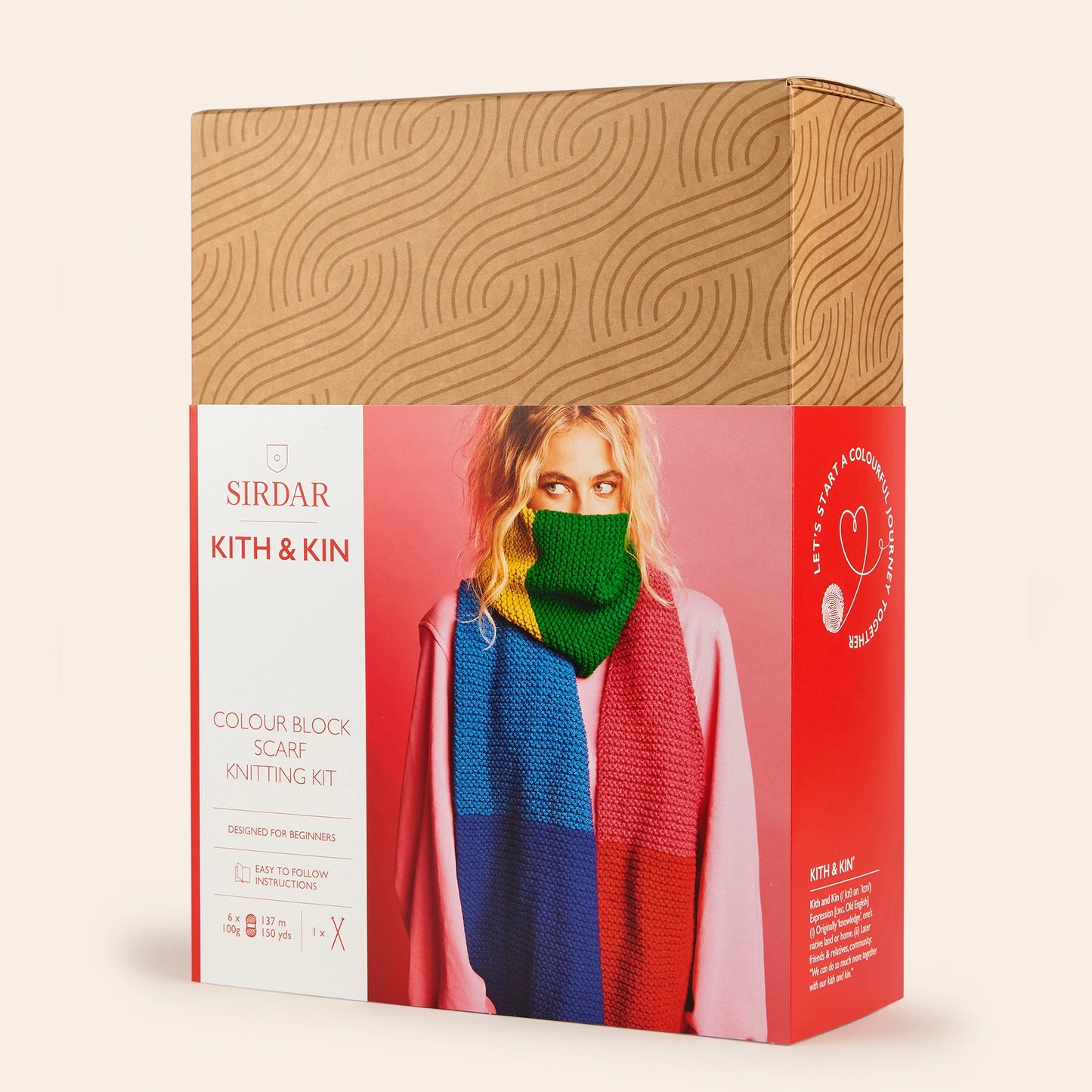 Sirdar Kith & Kin Knitting Kit - Colour Block Scarf